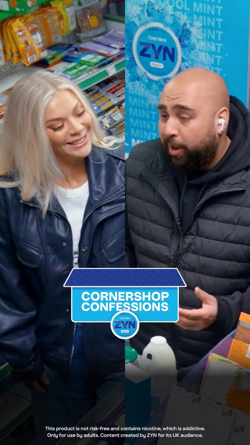 Bossman @asimc is BACK with Cornershop Confessions, and this time, with @beckyhill.​
​
Your favourite love guru (and unofficial therapist) opens up like never before.​
​
Dive in and find out… probably a little too much 👀​

#ZYN #CornershopConfessions #Bossman #BeckyHill​