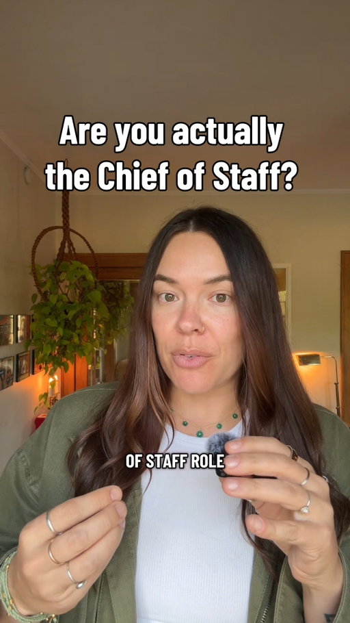 Are you a Chief of Staff without the title? 🤔
 
From Business Operations to Strategic Partner dozens of titles exist that describe Chief of Staff work.
 
Unfortunately, this means that it's also very common to be unaware you are doing the work of a Chief of Staff.
 
The "Chief of Staff" title may not be used for a few reasons...
 
Companies may:
→ not like the CoS title 
→ not be aware of CoS work 
→ simply choose not to use it 
→ or may reserve it for C-suite only. 
 
Understanding & identifying Chief of Staff work to help you in role clarity, resourcing, and career path.
 
Are you looking to identify YOUR Chief of Staff title?

If "Chief of Staff" in title is not approved for your organization, but you are doing the work of CoS, you may want to take control and recommend the right title for you.

✅ Identify Chief of Staff resources like Nova to assist in your role!

Get started at novachiefofstaff.com