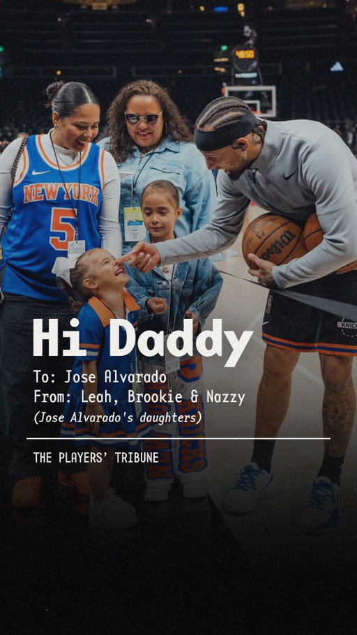 “I hope you get the world champion and I love you.”

With the @nyknicks up 3-1 in the @nba Finals, Jose Alvarado’s (@therealgta) daughters, Leah, Brookie and Nazzy, leave messages of support for their dad. 💙🧡