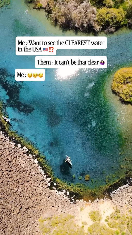 Explore The Clearest Water In The U.S.A 🤯‼️
.
🔖 Save for the next time you are wanting to hit the water & enjoy one of the most beautiful places of water I’ve ever seen! 
.
➡️ Send to a friend, family member, your favorite adventure seeking, cold water plunging, have a fun time on the water type of pal who’d love to see this spot with you! 
.
✅ Be sure to follow @mckenzieinmotion for all your bucket list itineraries, fabulous food features, unique stays, & adventure getaways! 
.
The temps are starting to heat 🔥 up here in Idaho & this is THE* spot you want to be on hot summer days! 
.
💦 The water color & how crystal clear it is will blow you away! Truly like nothing you’ve ever seen before! 
.
📍Located in Southern Idaho 
.
🛶 Blue Heart Springs is only accessible by water. You will need a boat, jet ski, kayak, or paddle board to get to this beautiful oasis! 
.
✅ We rented from Banbury Adventures on this day to go enjoy being in the water in an easy way! They are located in such a great spot & will help instruct you how to navigate the river to get to this special spot! 
.
✔️ Things to note 
.
🌊The water has natural springs making it stay at a chilly 58 degrees! Know before you jump in bc it will take your breath away! 
.
🪨 This gorgeous place is surrounded by Lava Rock & snakes, lizards, spiders enjoy this place too! Always look before sitting, climbing, etc 
.
🍎 The paddle to this beautiful oasis can take a while so be sure to pack adequate water and snacks to keep properly fueled. 
.
☀️ There is no shade during the paddle to or from this spot. Wear proper sun clothes to make sure you are protected. Bring a sun hat, sunglasses, sunscreen, etc 
.
🐶 Dogs are allowed but please please make sure to pick up after them. 
.
⚠️ Leave No Trace! This is such a beautiful oasis and no one is monitoring it so it’s up to us to pack out what we pack in. 
.
🚮 Take your trash, don’t walk on the plants, take only pictures. 
.
💭COMMENT “CLEAR” to get my tips on how to get to this Bucket List Spot In Idaho! 
.
⁉️Have you had the pleasure of visiting this Idaho Oasis??