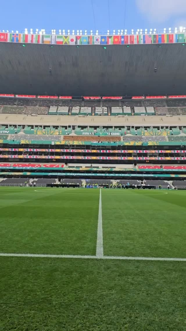 Pitchside at Mexico City Stadium. 😍