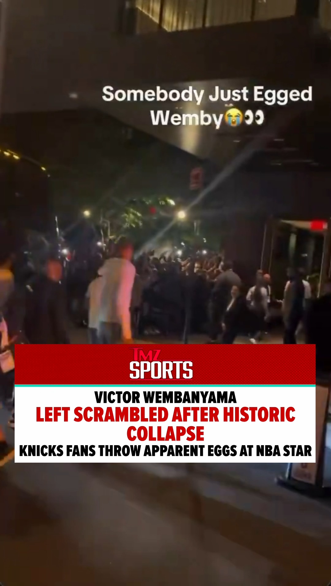 Talk about adding insult to injury, Victor Wembanyama had to avoid getting pelted by objects after letting a crucial NBA Finals win slip out of his grasp… with New York Knicks fans going at him as the San Antonio Spurs returned to their hotel Wednesday night