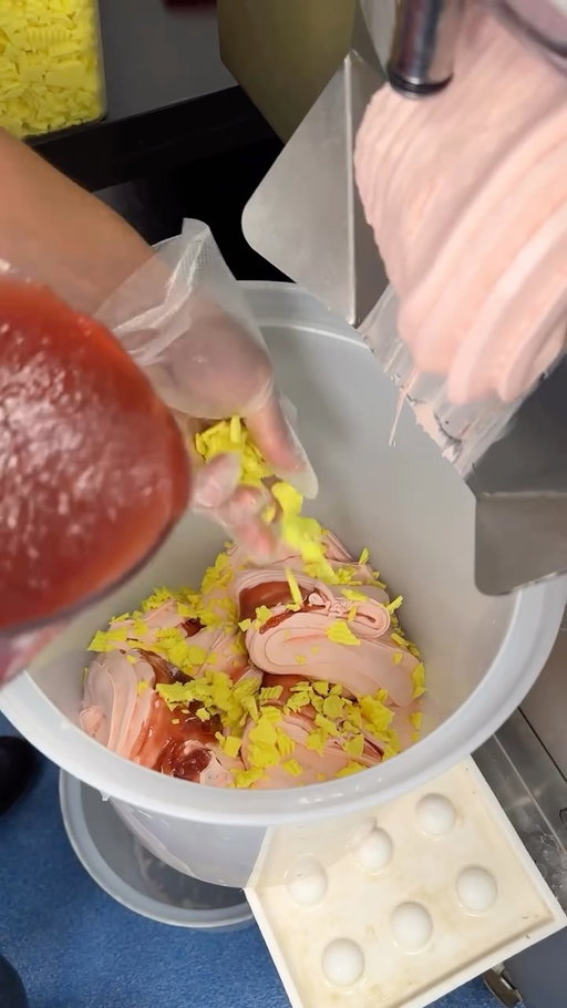The flavor of the summer is officially in the making ☀️💕🍋 Take a peek #BehindTheScoop at our NEW Pink Lemonade flavor. 

Sweet pink lemonade flavored ice cream, swirls of strawberry ripple, and sour lemon candy come together for the ultimate summer treat.