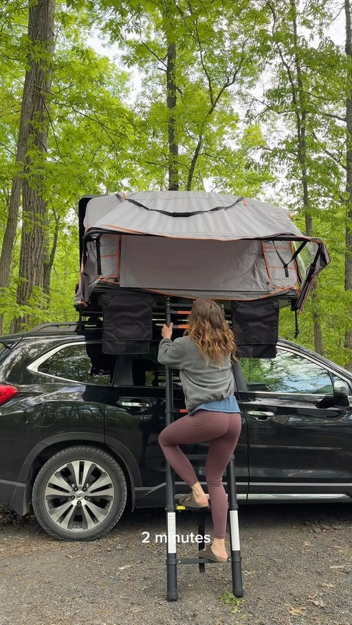 I usually take our rooftop tent when I’m solo camping with the kids because it’s so fast & easy to set up and feels a little bit safer being up off the ground, but I always have bear spray too.

Did it take less or more time than you thought?

⛺️: @roofnest Condor 2 XL

#campingwithkids #solocamping #rooftoptent
