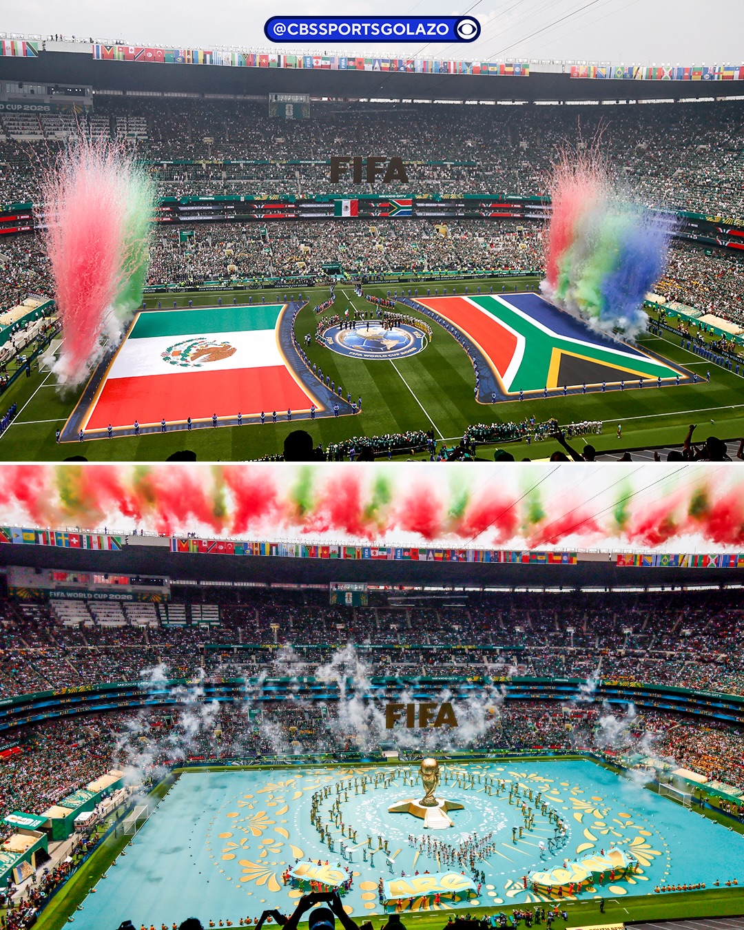 The World Cup is officially underway 🌎🏆

Mexico and South Africa have kicked off the 2026 #FIFAWorldCup, with history being made at Mexico City Stadium in its 20th World Cup match 🇲🇽

#Mexico #SouthAfrica