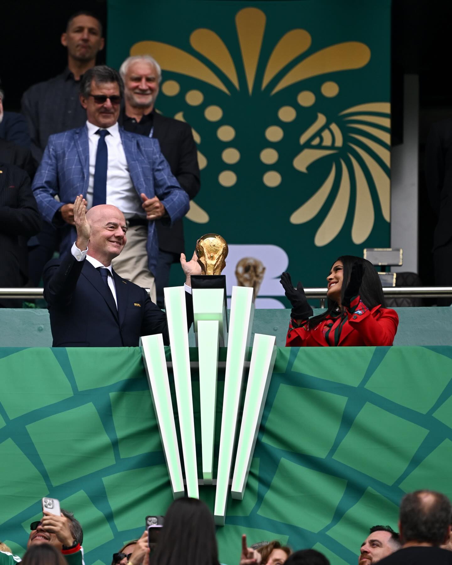 Salma Hayek pulls up to the World Cup 👀

Salma Hayek was at the FIFA World Cup 2026 opening ceremony in Mexico City as an official World Cup ambassador. She helped welcome fans and celebrated the tournament’s opening as Mexico hosted the first match.

[📸: GETTY ]