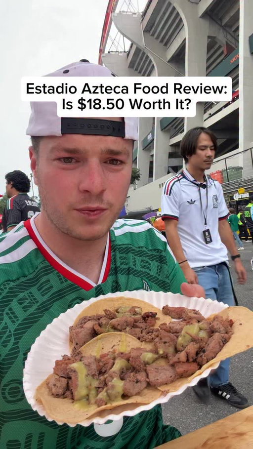 Estadio Azteca World Cup Food Review 🌮

Is $18.50 for 3 tacos and 1 water good or bad value for stadium food?