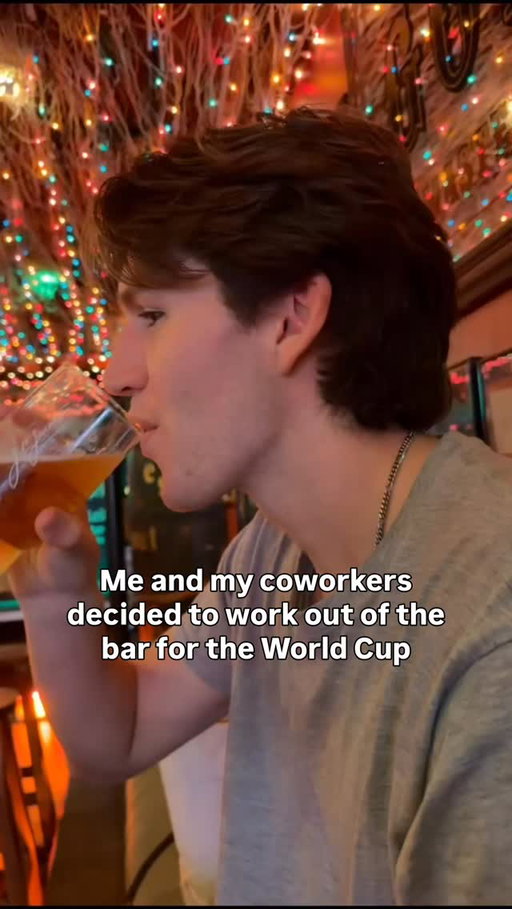 Remote work hack: The bar has WiFI, beer and the World Cup