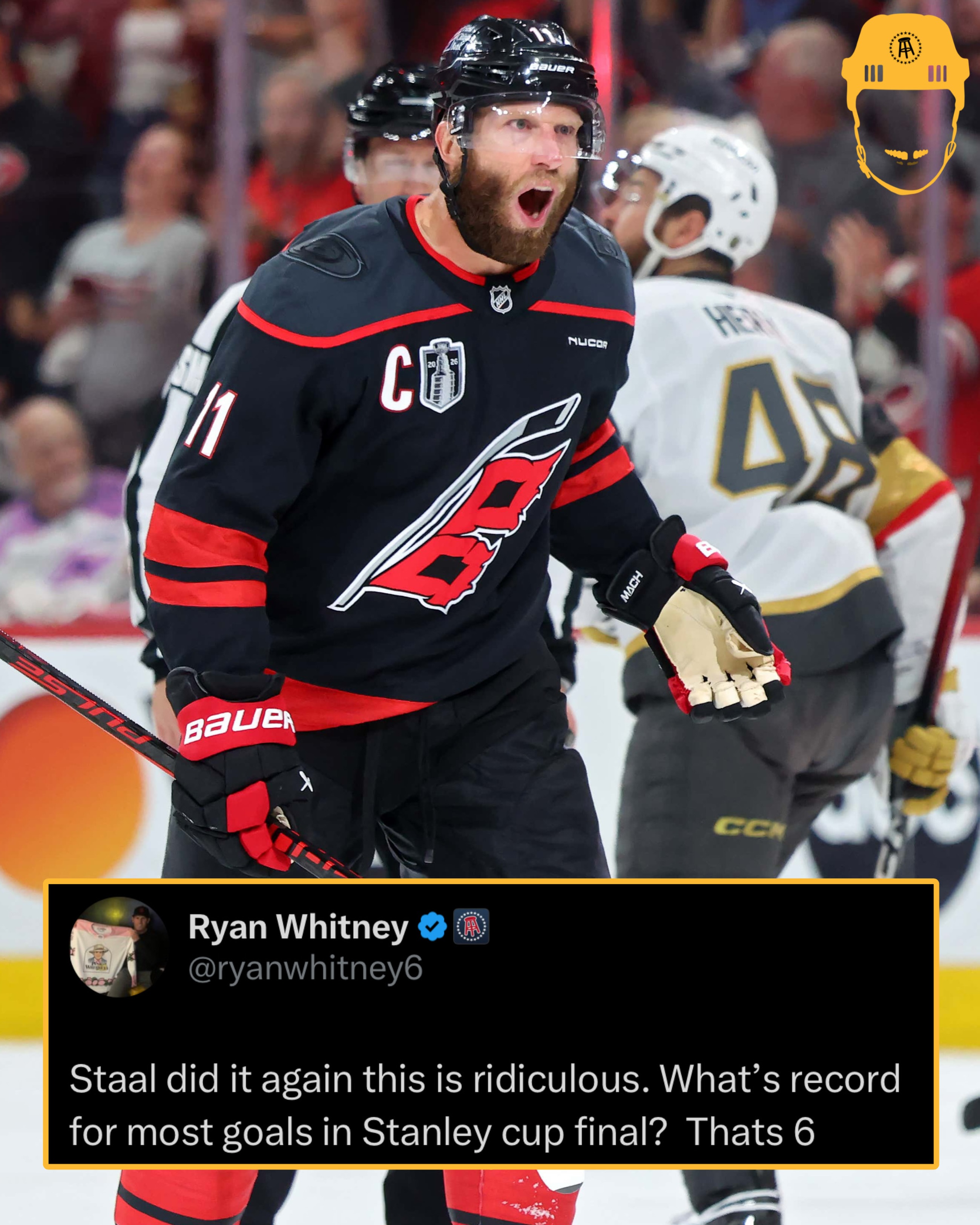 JORDAN STAAL HAS BEEN AUTOMATIC IN THE STANLEY CUP FINALS! 🔥🎯