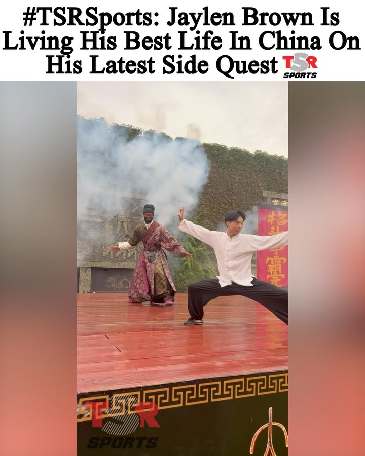 #PressPlay #TSRSports: Roomies, y’all might as well call #JaylenBrown Side Quest Papi because he is over in China LIVING his best life! The NBA champion has been over there mastering all the skills (and dunking on folks per usual), earning himself the nickname “The Brown Dragon.” 
One minute he’s dropping 40 in the playoffs, the next he’s posted up with samurais, speaking at universities, and having a whole ball. #741Partner Love him or hate him, Jaylen Brown might be one of the most unpredictably interesting players in the league. Sound off in the comments and let us know what you want to see “The Brown Dragon” do next.