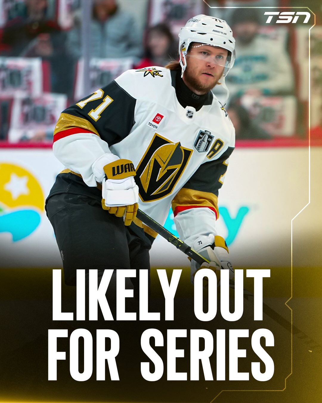 William Karlsson likely will not return in the Stanley Cup Final, per HC John Tortorella.

He left Game 5 following a hit from Sean Walker and reportedly left the arena to receive treatment.

(via: @nhl)