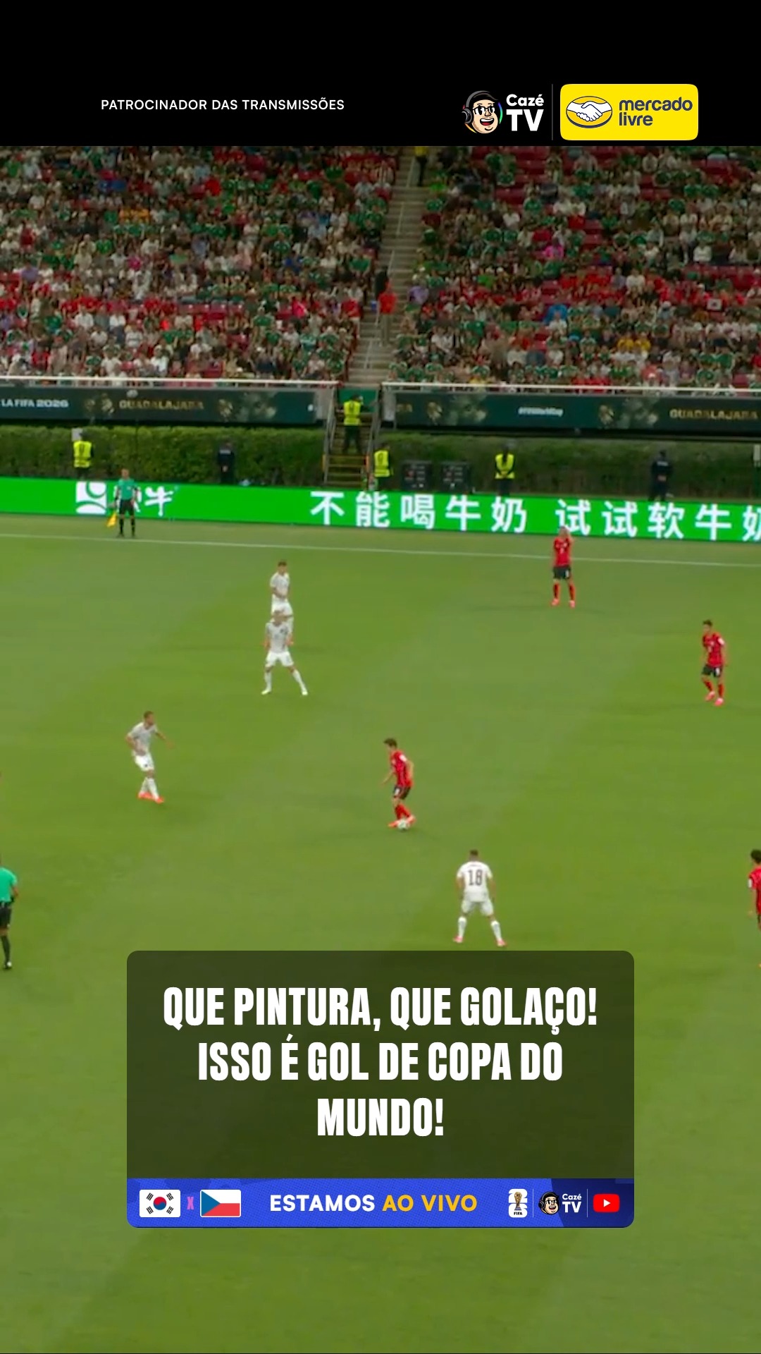 QUE GOLAÇO. QUE PINTURA. QUE HUMILHAÇÃO. É GOL DE COPA DO MUNDO DA COREIA DO SUL. O ADM TÁ EM PÉ APLAUDINDO PORQUE PQP! 👏👏👏👏👏👏👏👏👏👏👏👏👏

🇰🇷🇨🇿 ESTAMOS AO VIVO COM COREIA DO SUL X TCHÉQUIA! VEM COM A GENTE ASSISTIR AO 2° JOGO DA COPA DO MUNDO FIFA 2026 (LINK NO CANAL DO WPP E NO STORIES 🔗📲) 

🎙️ @raony_pacheco 

#TempoRealCazéTV #CopaNaCazéTV #cztv08 #VídeoPatrocinado #MercadoLivre