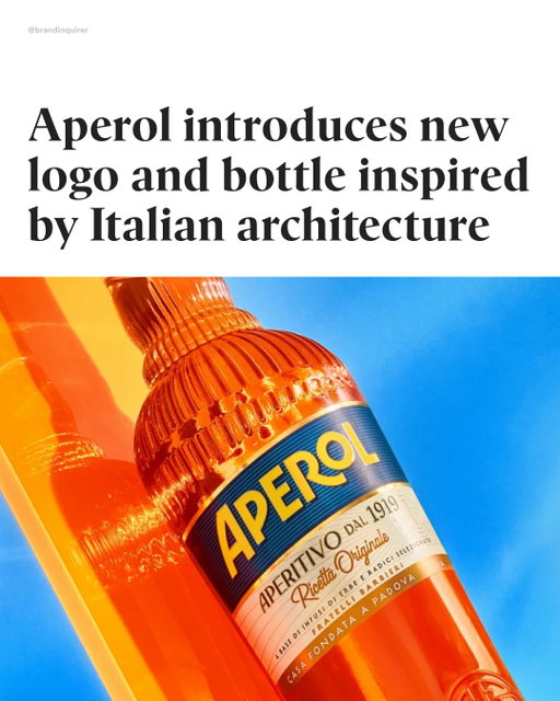 How do you bottle Italian tradition?

Aperol has partnered with @design_bridge to evolve its packaging and identity, honoring more than a century of Italian tradition.

The new identity features a redrawn logotype and a new monogram of Aperol’s founders, the Barbieri brothers—both designed by lettering artist @alec_tear.

The redesigned bottle reflects the brand’s Italian roots through tactile details: a double-embossed shoulder inspired by Santa Maria della Salute, rippled glass evoking Venetian canals and Murano artistry, and the embossed monogram that serves as a seal of quality and craftsmanship.

#packagingdesign #branding #logotype #graphicdesign #logodesign #italy #aperolspritz