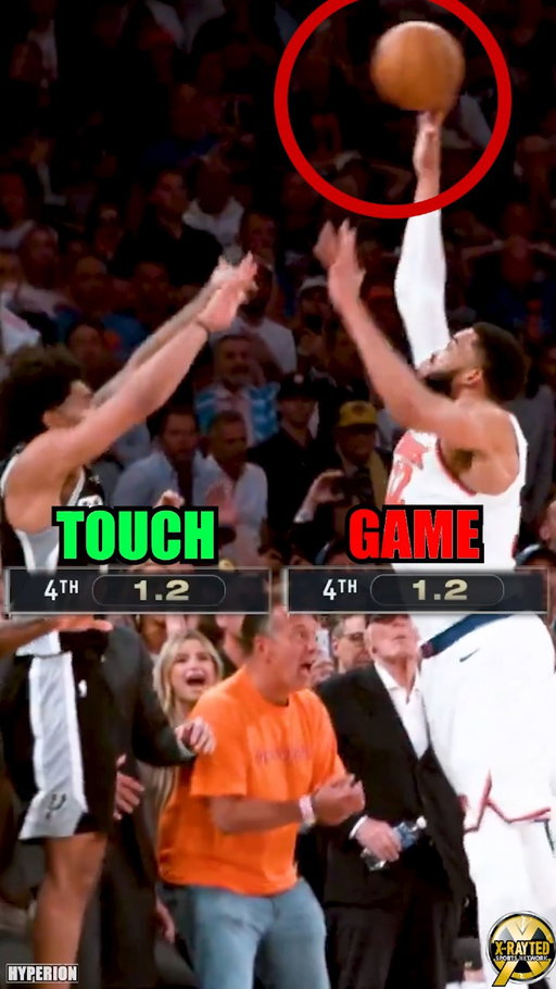 KAT had 1.2 seconds to SAVE THE COMEBACK

1 fingertip of Karl-Anthony Towns stood between the greatest comeback ever and loss for the New York Knicks. How did this happen?

OG Anunoby had 2.2 seconds to tip in Jalen Brunson’s miss leaving 1.2 seconds remaining, giving the San Antonio Spurs 1 last chance to steal Game 4.
Dylan Harper launched the inbound pass toward Stephon Castle, Karl-Anthony Towns reached out and altered it with the edge of his fingertip.

That touch was supposed to start the game clock immediately but the clock did not begin until later, effectively giving the Spurs extra time to win.

KAT secured the Knicks Game 4 of NBA Finals with inches and milliseconds.

#ReelReplay