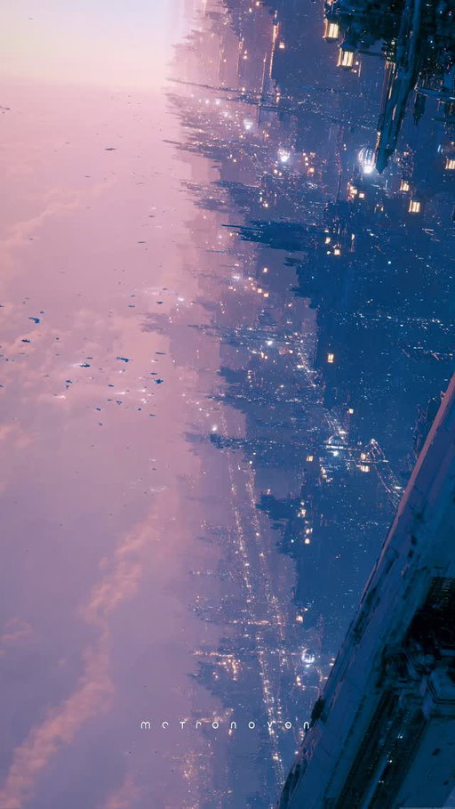 As evening settles in, the sky grows a little busier.
From the far reaches of space, small spacecraft return one after another, disappearing into the vast airborne city.
Each vessel is nothing more than a distant point of light.
Yet every light carries someone whose day has come to an end.
For a while, I stood there, watching them come home.

— 
What kind of future do you imagine? 
— 
Part of an ongoing sci-fi narrative 
about futures yet to be written.