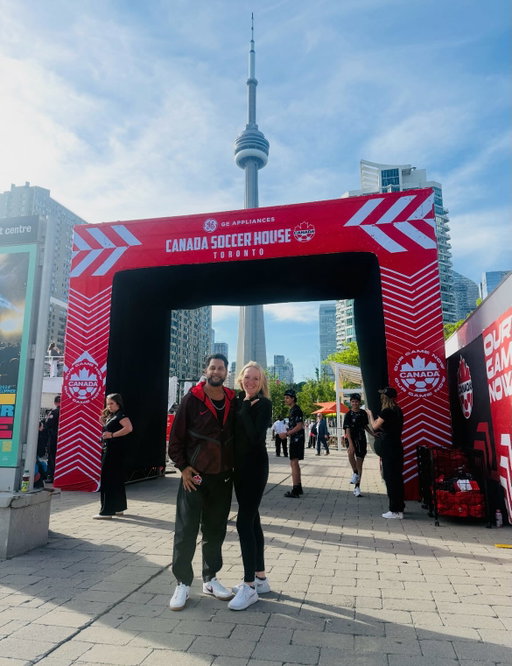 🇨🇦⚽️ GAME DAY! ⚽️🇨🇦

What a week it’s been watching @canadasoccerhouse kick things off and getting the chance to meet the incredible players representing our country on the world stage.

Now it’s time to cheer them on together! Catch all the action and go watch the match alongside the one and only @itsdevobrown .

Great soccer, great energy and plenty of Canadian pride! 🍁🙌

@canadasoccer @jem__events  @harbourfrontcentre