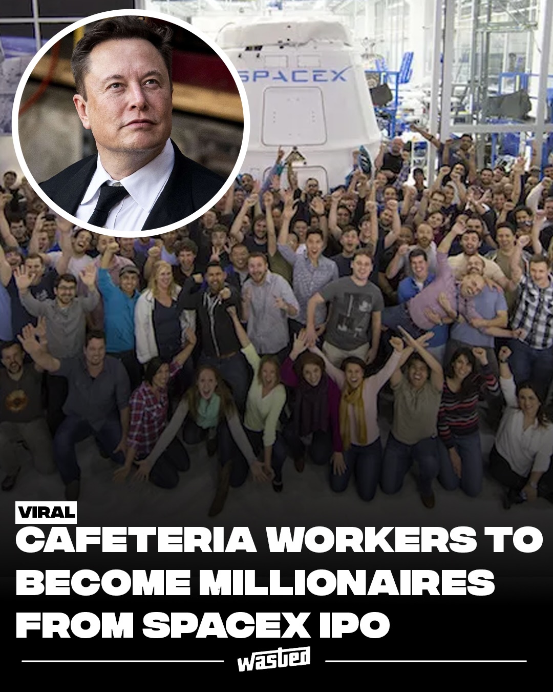 SpaceX completed its public debut today  in the largest IPO in history, and the wealth event rippling through its workforce is unprecedented. Priced at $135 a share for a staggering $1.77 trillion valuation, the listing is set to mint roughly 4,400 current and former employees as millionaires, according to an analysis by the investment platform Hill.com.

The remarkable part is how far down the org chart that wealth reaches. Because SpaceX has long paid employees heavily in equity across every tier, the windfall extends well beyond executives and engineers to blue-collar hourly workers, including welders, technicians, and launch-site crews who built the rockets by hand. About 400 staffers are projected to clear $100 million, becoming "centimillionaires," a breadth Hill.com CEO Andrew Benson called highly unusual. "You're usually only going to see the founders become billionaires," he said.

At the top, the figures are historic. Elon Musk, who owns roughly 42 percent of the company, vaults past the $1 trillion mark, making him the world's first trillionaire. Critics, including Oxfam, warned the offering deepens an already extreme concentration of wealth.

Sources: CNN, Fortune, Business Model Analyst.