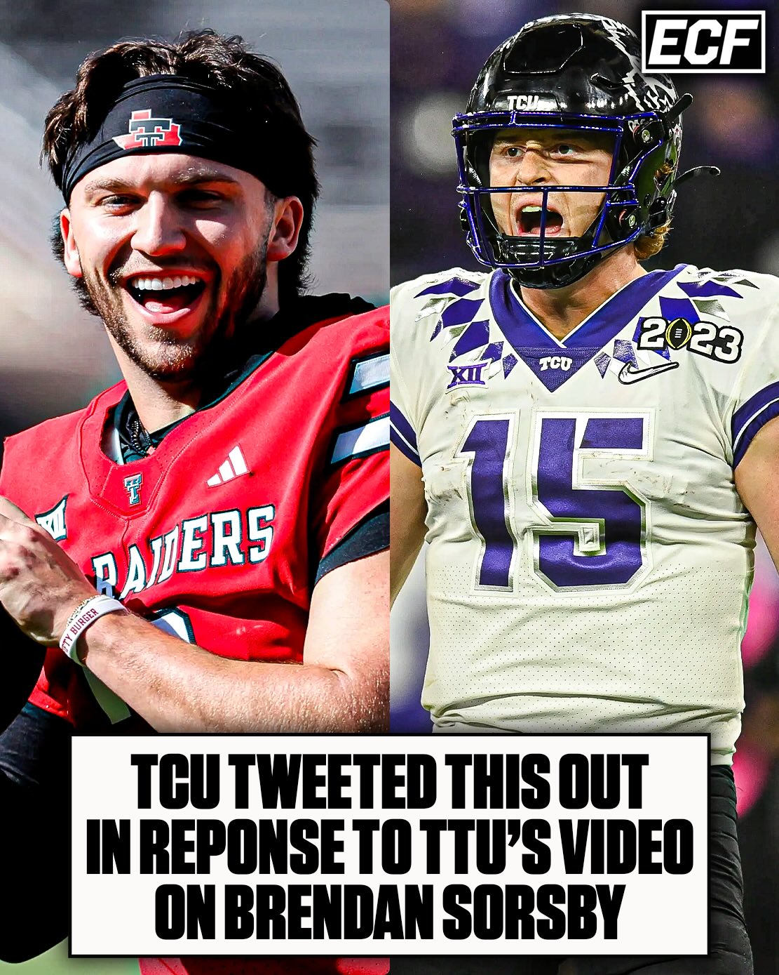 TCU Football’s X tweeted an iconic meme in response to Texas Tech’s video about Brendan Sorsby 💀

“I ain’t watching all that. I’m happy for u though. or sorry that happened.” 

The Big 12 is PEAK 🔥

Thoughts? ⬇️