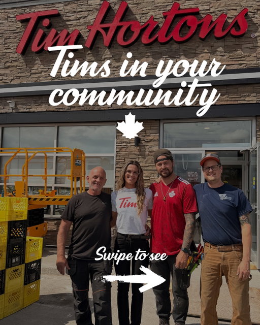 Showcasing Tims owners and activities in your communities. Here’s what happened this week:

🏒 supporting local minor hockey teams
⚽️ enjoying Timbits soccer season 
🍩 local kindergarten class donut decorating 
🌹celebrating team members 
🏗️ new renovations across Canada