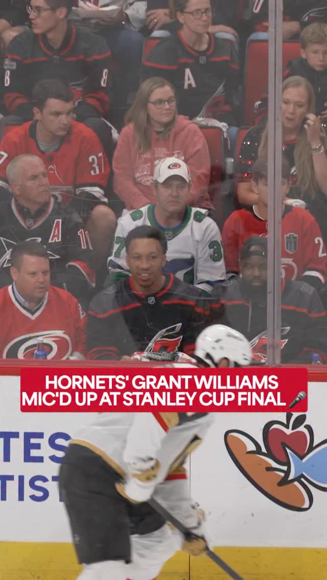 @grantwill2 came for a #StanleyCup Final game, and left with wet feet and a Canes win! 👟

Game 6 between the @canes and @vegasgoldenknights is Sunday at 8p ET on ABC, @sportsnet, & @tvasports!
