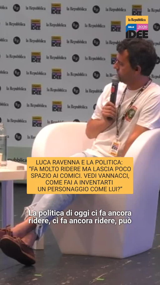 Oggi la politica fa ridere? “Fa molto ridere ma è molto difficile da prendere in giro: pensa a Vannacci. Ma come fai?”, così Luca Ravenna sul palco di #RepIdee26 intervistato da Matteo Macor.