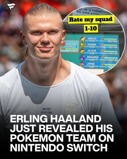 Haaland knows ball 👀

As he prepares for the World Cup, Norwegian soccer star Erling Haaland shared his Pokémon FireRed team on Snapchat and asked fans to rate his squad from 1-10.

His lineup featured Charizard, Snorlax, Kadabra, Jolteon, Dragonair, and Lapras, a classic Gen 1-heavy team full of fan favorites.