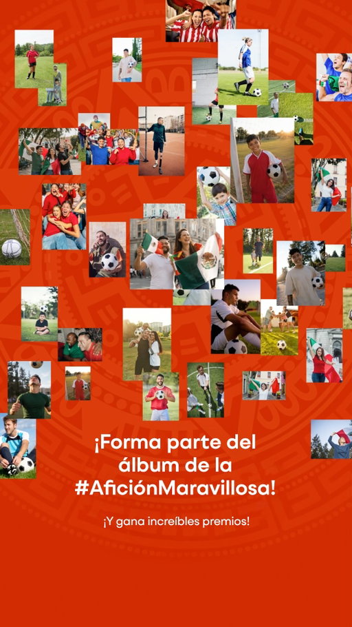 ¡Sé parte de la #AficionMaravillosa! Gana increíbles premios y la posibilidad de irte a la final.
1. Entra a aficionmaravillosa.mx
2. Sube tu foto.
3. Compártela en tus redes sociales
¡Listo! Ya estás participando en el  álbum digital más grande de la afición.
Banco Plata, patrocinador de la #AficiónMaravillosa.
Consulta TyC en aficionmaravillosa.mx

#BancoPlata #SimplementeMaravilloso #futbol