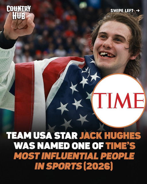 Jack Hughes was named one of TIME’s Most Influential People In Sports of 2026 🇺🇸

J. Hughes scored the “Golden Goal” for USA Hockey at the 2026 Olympics 🏒🥇