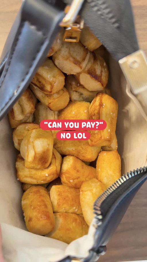 can’t pay, but i can share a Pretzel Bite 🤭