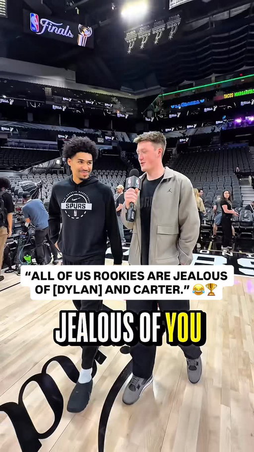 NBA Player Correspondent @kon2knueppel catches up with his fellow rookie classmates @dylharpp and @carterdbryant at the NBA Finals! 🏆

NYK (3-1) SAS Game 5: Saturday, 6/13 at 8:30pm/et on ABC
