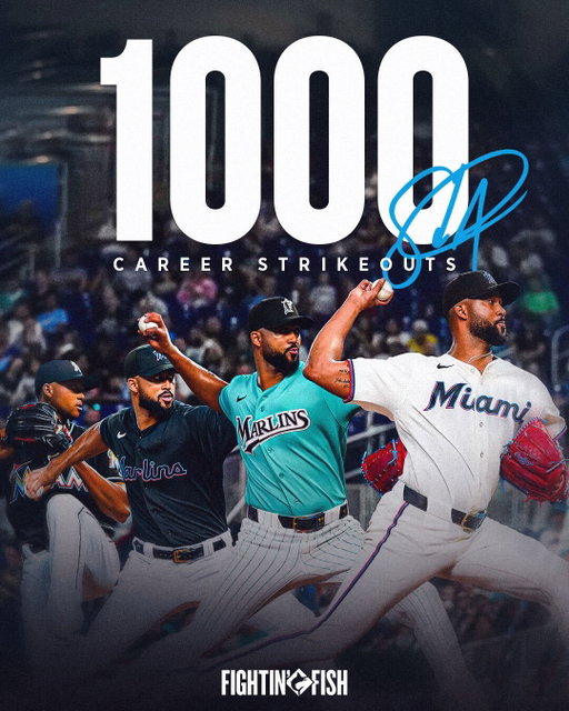 Four digits worth of horsepower.

One thousand career strikeouts and counting for El Caballo 🐎