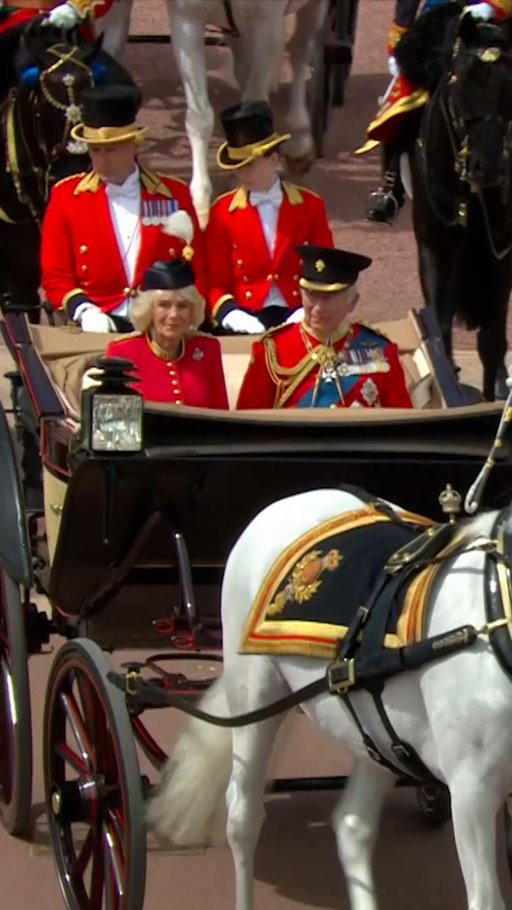 The King departs Buckingham Palace on The Mall, leading the Sovereign’s Procession to Horse Guards Parade for this year’s Trooping the Colour to celebrate His Majesty’s Official Birthday.

The King is joined by senior members of the Royal Family including the Prince and Princess of Wales and their children Prince George, Princess Charlotte and Prince Louis.

📺 Watch on BBC One and @bbciplayer@bbcstudios @householddivision @princeandprincessofwales @theroyalfamily @armyinlondon

#BBCStudios #TroopingTheColour