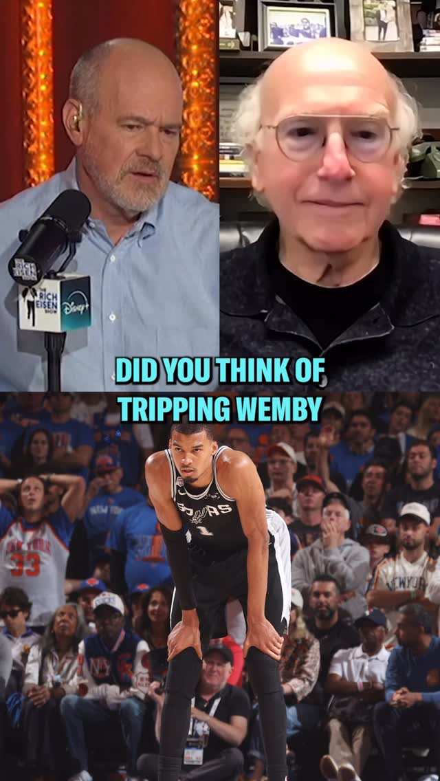 Larry David’s first blush thoughts after seeing Victor Wembanyama close up at NBA Finals Game 4?

“My game could’ve translated to the NBA if I were 7’4” 🤣