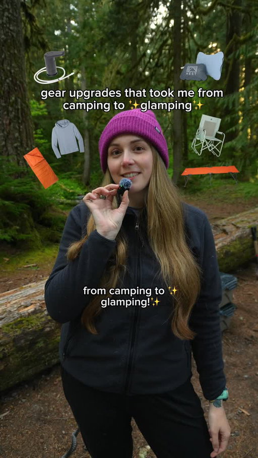 I love being outside but I also love being comfortable. These are a few of my favorite finds from REI Co-op that have taken my camping setup from camping to ✨glamping✨ #REIPartner 

REI Co-op Campwell Folding Cot + Campwell Sleeping Pad = actual bed-level comfort

HEST Camp Pillow + Pillowcase = memory foam goodness and some of the best sleep I’ve gotten outdoors

Dometic Water Faucet + Water Jug = makes washing dishes, brushing teeth, and cleaning up at camp so much easier

REI Sahara Shade Hoodie = UPF protection that helps me stay cooler, cleaner, and way less greasy feeling on long days outside

GCI Stowaway Rocker Chair = the most comfy way to kick back at camp

It’s amazing how a few comfort upgrades can make you want to spend even more time outside 🙌🏼 

Comment “CAMP” and I’ll send you links to everything in my setup!