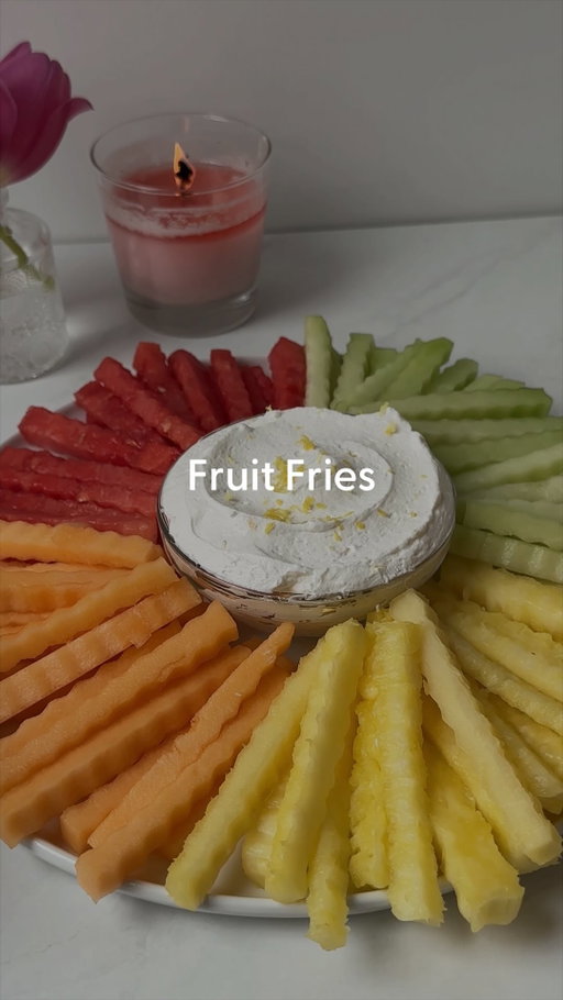 These fruit fries are taking the top spot on our summer menu. 🍉🍍 Shop the fry cutter at the link in our bio.

Ingredients:
-watermelon
-cantalope
-honeydew
-pineapple
-Cool Whip mixed with 1 tsp. lemon zest

@purewow may earn commission through links on our social.