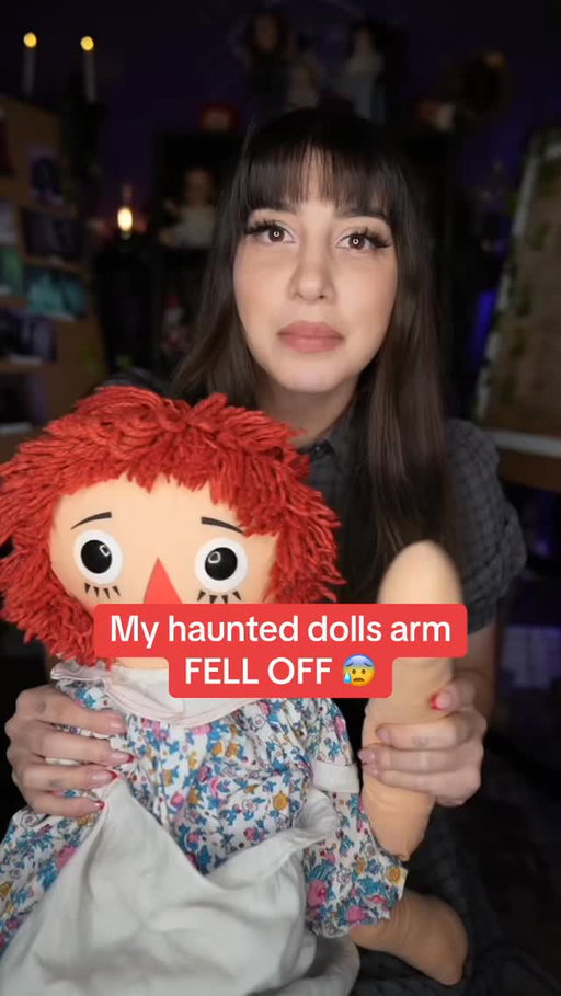 My haunted dolls arm fell off 😰 also, these are some of the CLEAREST responses i’ve gotten on a spirit box 🤯👻 #haunteddoll #paranormal #ghost