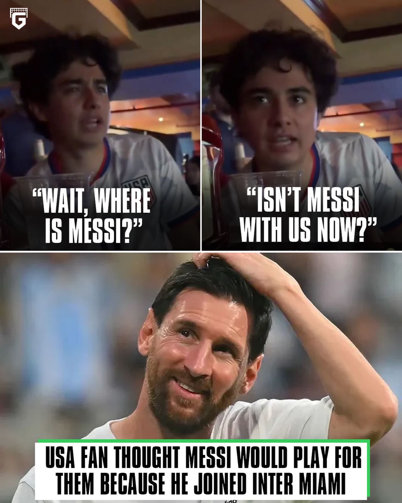 This fan genuinely believed Lionel Messi was eligible for the USA thanks to his move to Inter Miami CF 😂😭