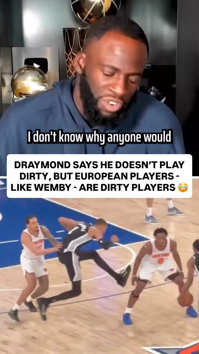Draymond Green called European players “dirty” while discussing Victor Wembanyama’s screen on OG Anunoby in Game 4 of the 2026 NBA Finals 👀

(🎥: The Draymond Green Show)