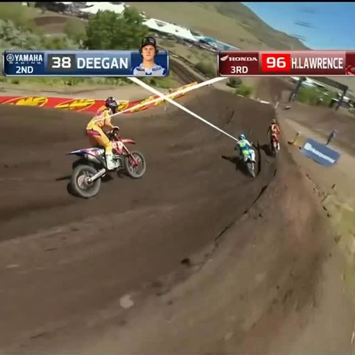 DEEGAN PASSES HUNTER AND LOOKS TO ATTACK JETT 😳 

@MonsterEnergy 450 moto 1 LIVE 🎥 

#ProMotocross #SMX #Yamaha