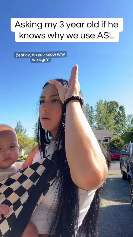 Asking my Hearing son if he knows why we use Sign Language #parenting #signlanguage #asl #deaf #cochlearimplant