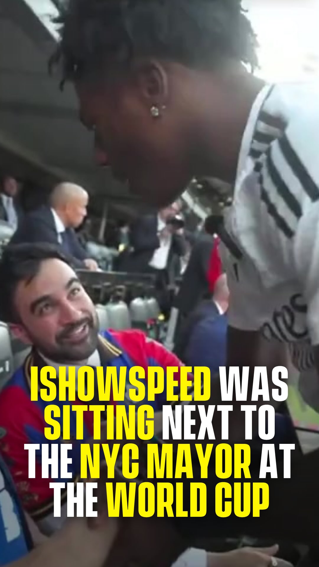 Speed just met the Mayor of New York at the World Cup… without even realizing he was sitting next to him. 🤯🇺🇸⚽️

Only Speed could turn a normal seat into a headline. 😂

#Pubity #WorldCup #IShowSpeed #NYC