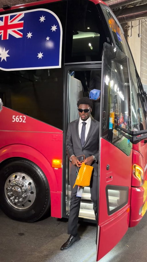 Your #Socceroos arrive at our #FIFAWorldCup opener in style 😎 

🇦🇺 v 🇹🇷 - 13.6.26 - 9:00pm local
🇦🇺 v 🇹🇷 - 14.6.26 - 2:00pm AEST

📱💻📺 Live on SBS & SBS On Demand