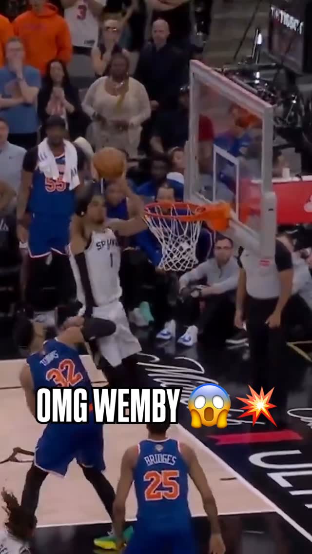 Victor Wembanyama TOOK OFF FROM WAY OUT to throw down the two-handed jam! 😤 #NBAFinals