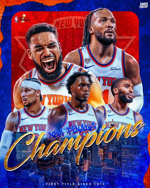 THE NEW YORK KNICKS ARE NBA CHAMPIONS FOR THE FIRST TIME SINCE 1973!!!!