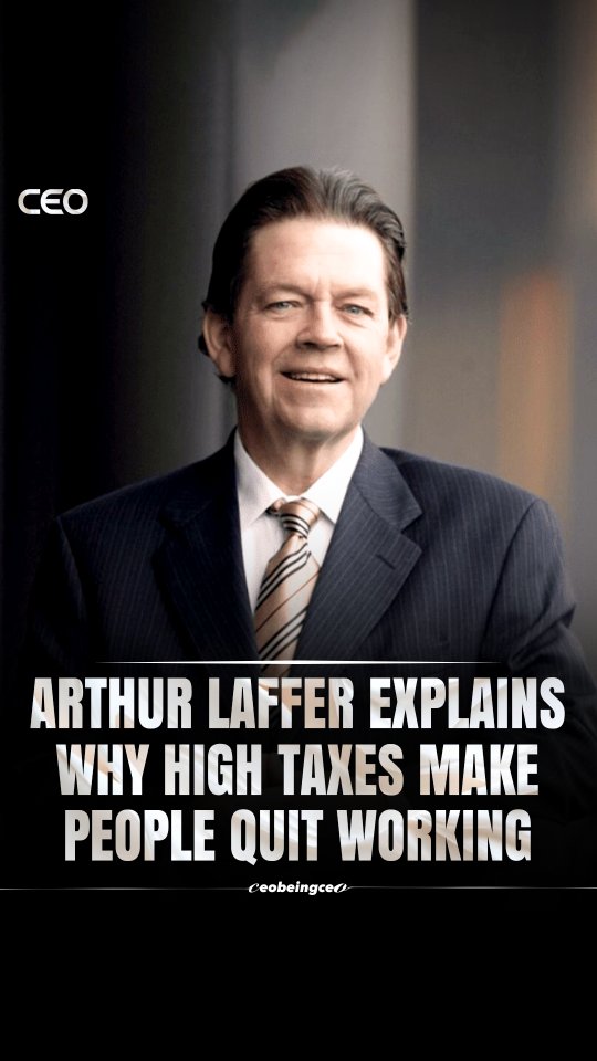 Arthur Laffer’s ideas reshaped economic debates by showing how tax levels can influence growth, investment, and government revenue in ways people hadn’t clearly visualised before.

He became widely known for the Laffer Curve, which helped drive discussions around lower taxes and supply-side growth, later advising presidents like Ronald Reagan and Donald Trump and earning the Presidential Medal of Freedom in 2019.

His influence continues today, as his theories remain central to debates on how countries design tax systems and promote stronger economic growth.

Follow (us) @ceobeingceo for more!!

#ArthurLaffer #laffercurve #supplyside #taxpolicy #economicgrowth