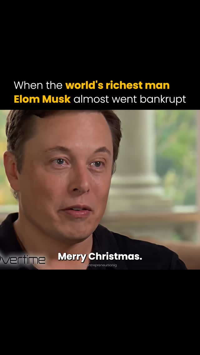 In 2008, Elon Musk came close to losing everything. Tesla was nearing bankruptcy, SpaceX had suffered multiple failed launches, and both companies were running out of money during the financial crisis.

Musk split his remaining cash between the two companies to keep them alive. A successful SpaceX launch and last-minute funding ultimately saved both businesses.

Today, Tesla and SpaceX are among the most valuable companies in their industries, proving how close success can be to failure.

Follow (@entrepreneursonig) for everything related to entrepreneurs.

Media: 60 Minutes