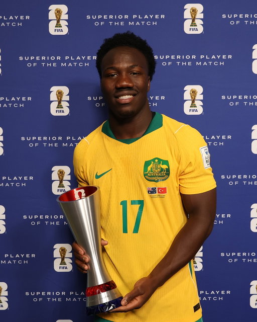 Nestory Irankunda is awarded the official Player of The Match 🏆🔥

#Socceroos #FIFAWorldCup