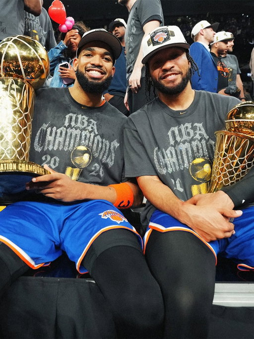 Just two guys from New Jersey bringing the @nyknicks their first NBA Championship in 53 years! 🙌