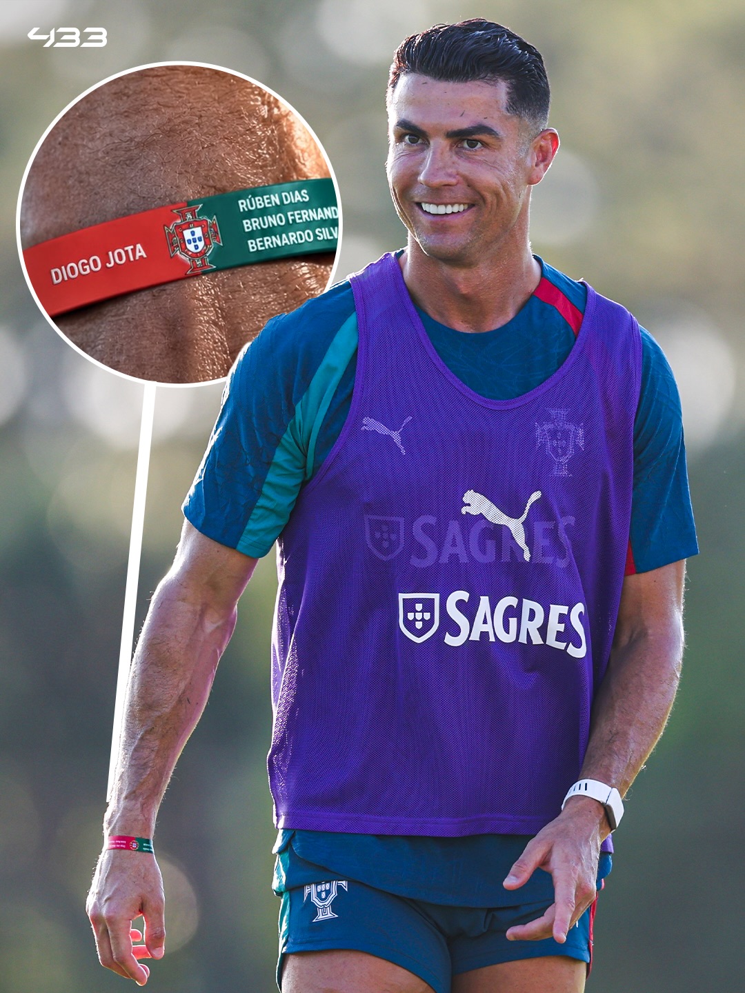 All Portugal players have received a bracelet with Diogo Jota's and all World Cup players names on it 🥺

It was a gift from Portugal's prime minister Luís Montenegro 🇵🇹 

𝟐𝟔+𝟏 ❤️
