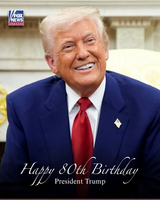 HAPPY BIRTHDAY! President Trump turns 80 today.

The nation's 45th and 47th president celebrates a milestone birthday as the country prepares to commemorate America's 250th anniversary.